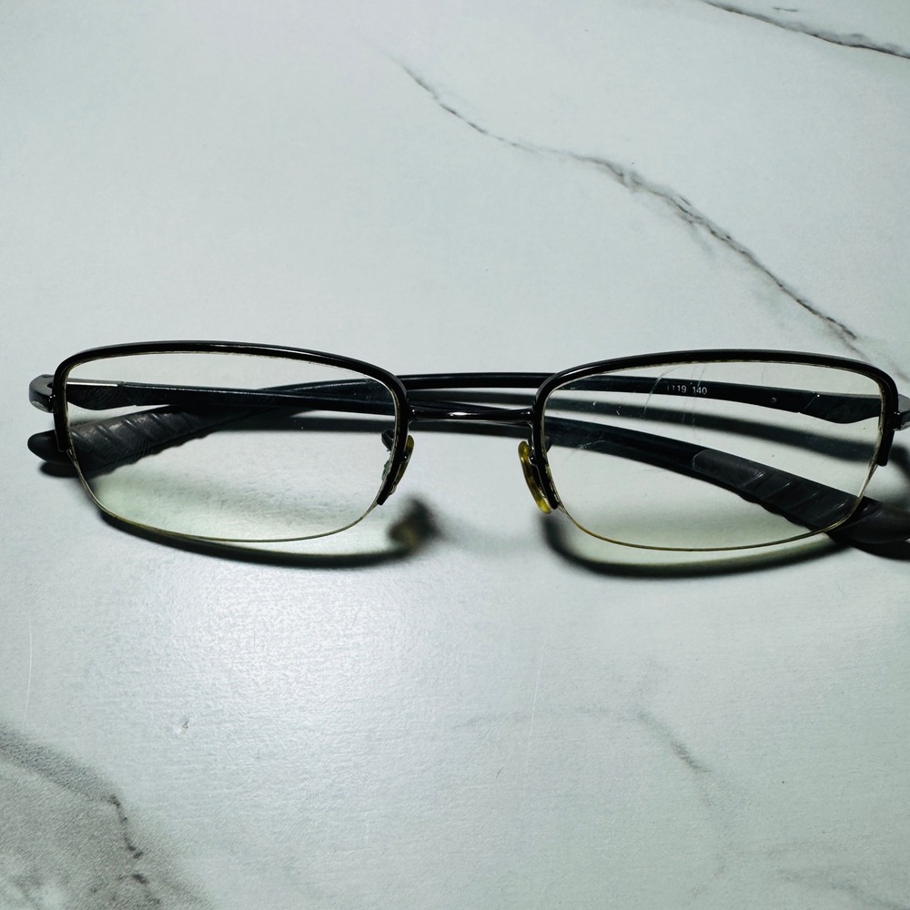Ray-Ban Black Semi-Rimless Eyeglasses Frames 1119 140 Rectangular Mens Womens